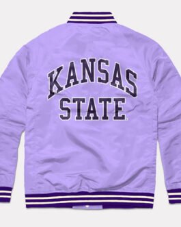 Kansas State Wildcats Lavender Varsity Satin Jacket