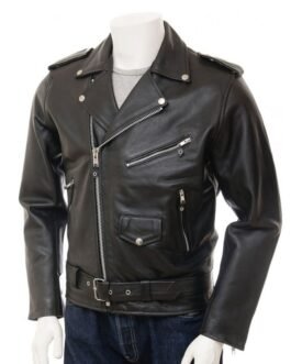Kanye West Black Leather Motorcycle  Jacket