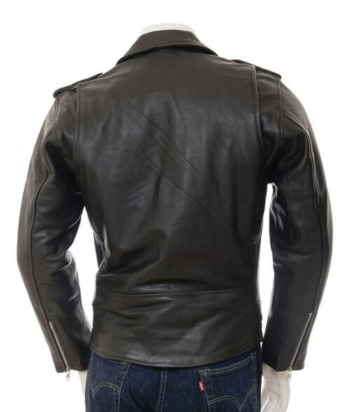 Kanye West Black Leather Motorcycle  Jacket - Image 3