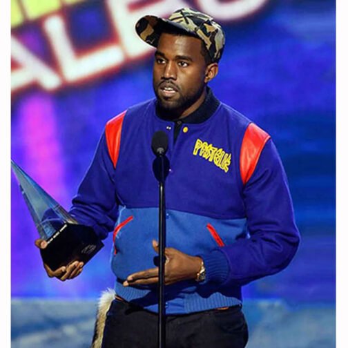 Kanye West Pastelle Varsity Blue Wool Jacket - Image 13