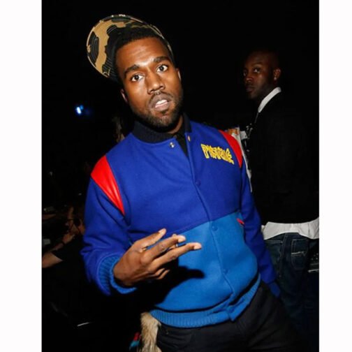 Kanye West Pastelle Varsity Blue Wool Jacket - Image 15