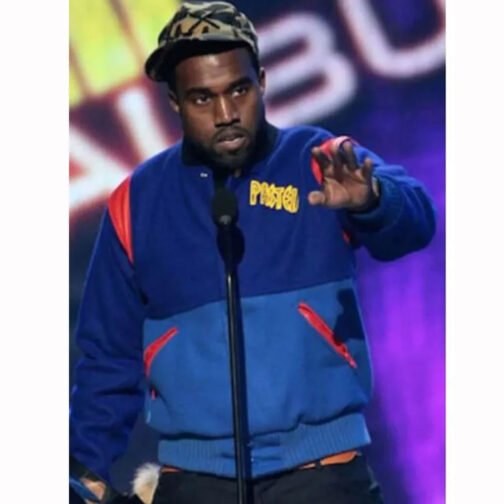 Kanye West Pastelle Varsity Blue Wool Jacket - Image 12