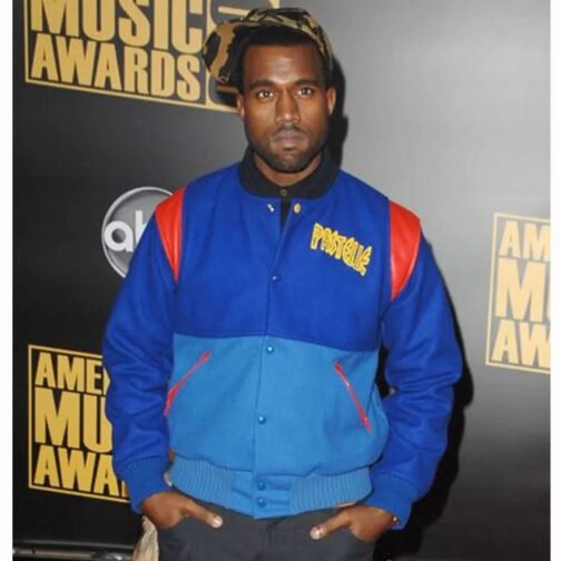 Kanye West Pastelle Varsity Blue Wool Jacket - Image 2