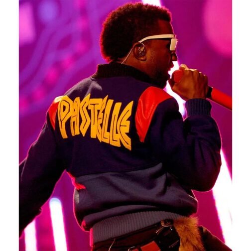 Kanye West Pastelle Varsity Blue Wool Jacket - Image 17