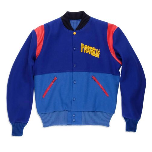 Kanye West Pastelle Varsity Blue Wool Jacket