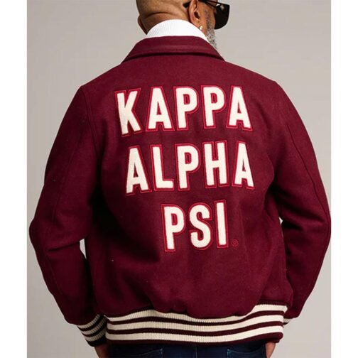 Kappa Alpha PSI Varsity Maroon Wool Jacket - Image 2