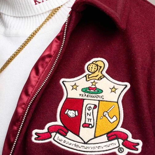 Kappa Alpha PSI Varsity Maroon Wool Jacket - Image 4