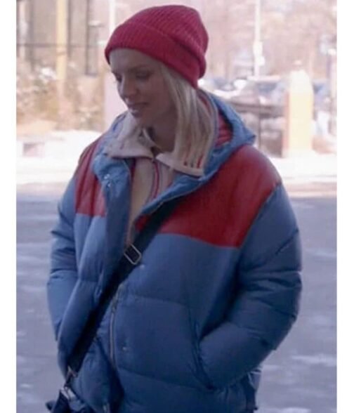 Chicago Fire Season 10 Kara Killmer Puffer Royal Blue Jacket - Image 2