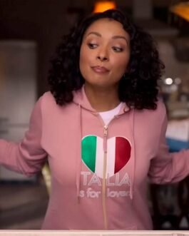 Kat Graham Love in the Villa Pink Zip Up Hoodie