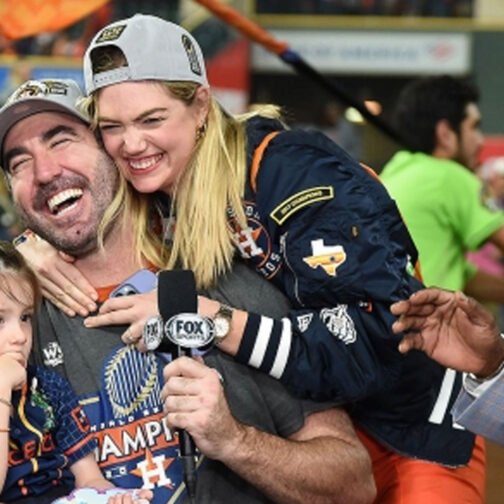 Kate Upton Houston Astros World Series 2022 Blue Jacket - Image 14