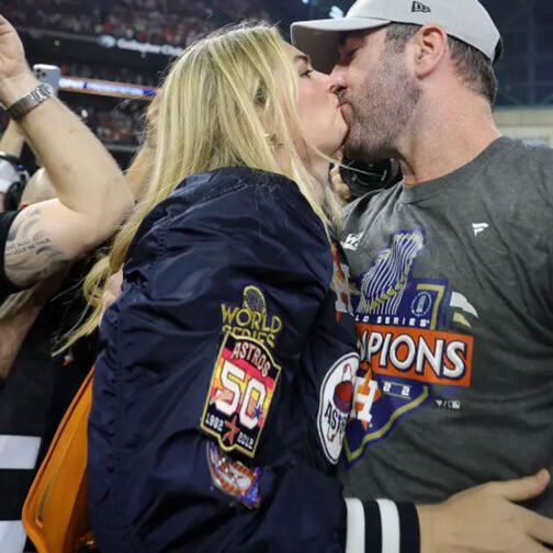 Kate Upton Houston Astros World Series 2022 Blue Jacket - Image 13