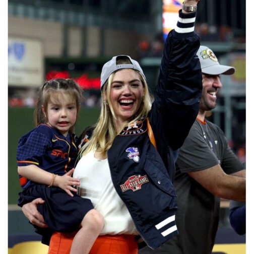 Kate Upton Houston Astros World Series 2022 Blue Jacket - Image 11