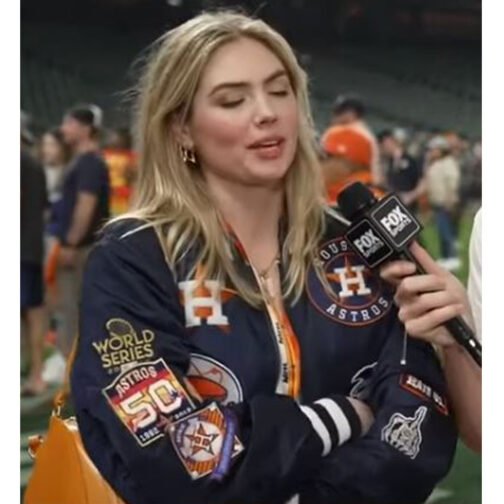 Kate Upton Houston Astros World Series 2022 Blue Jacket - Image 21