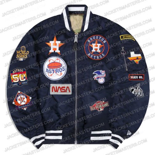 Kate Upton Houston Astros World Series 2022 Blue Jacket - Image 3