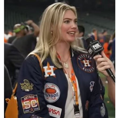 Kate Upton Houston Astros World Series 2022 Blue Jacket - Image 32