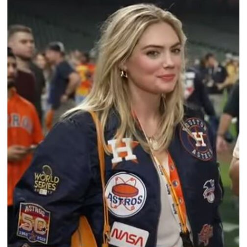 Kate Upton Houston Astros World Series 2022 Blue Jacket - Image 34
