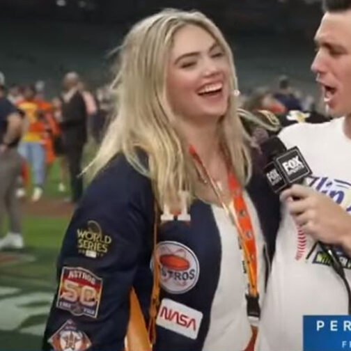 Kate Upton Houston Astros World Series 2022 Blue Jacket - Image 35