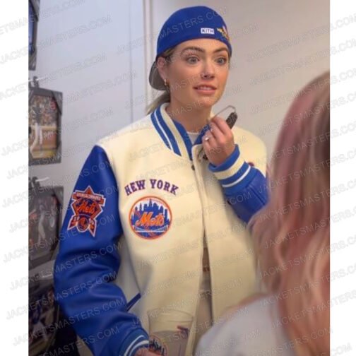 New York Mets Kate Upton Varsity Jacket - Image 2