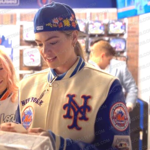 New York Mets Kate Upton Varsity Jacket - Image 10