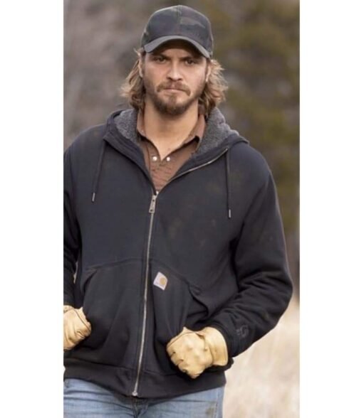 Luke Grimes Yellowstone Season 04 Shearling Hoodie - Image 4