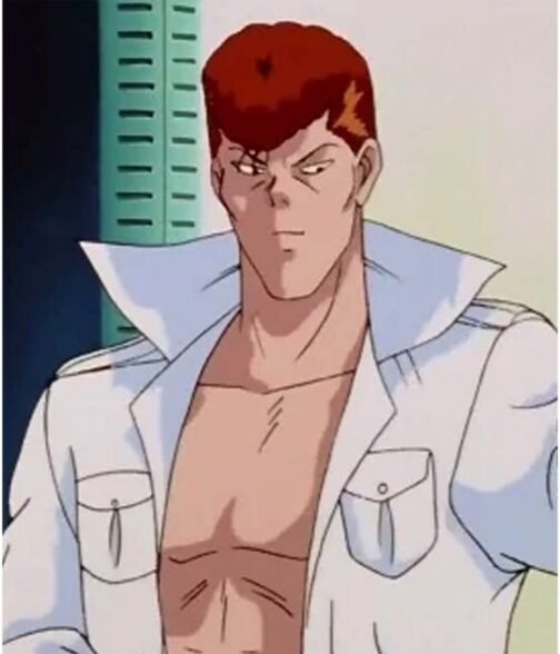 Kazuma Kuwabara Yu Yu Hakusho Cotton White Coat - Image 5