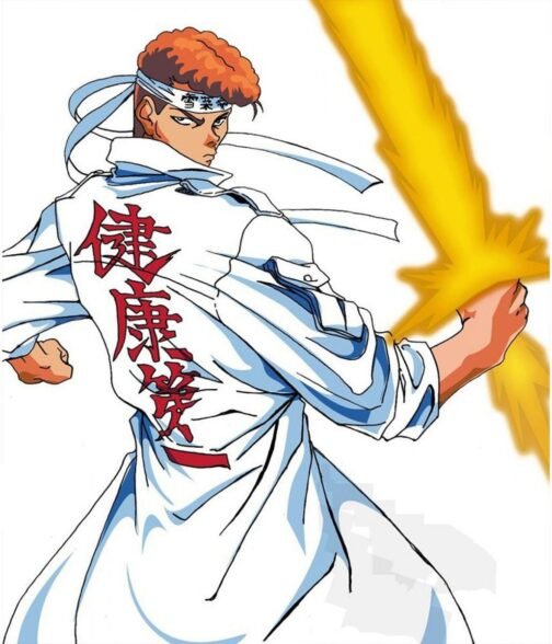 Kazuma Kuwabara Yu Yu Hakusho Cotton White Coat - Image 4