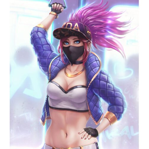 League of Legends Akali Purple Cropped Jacket - Image 5