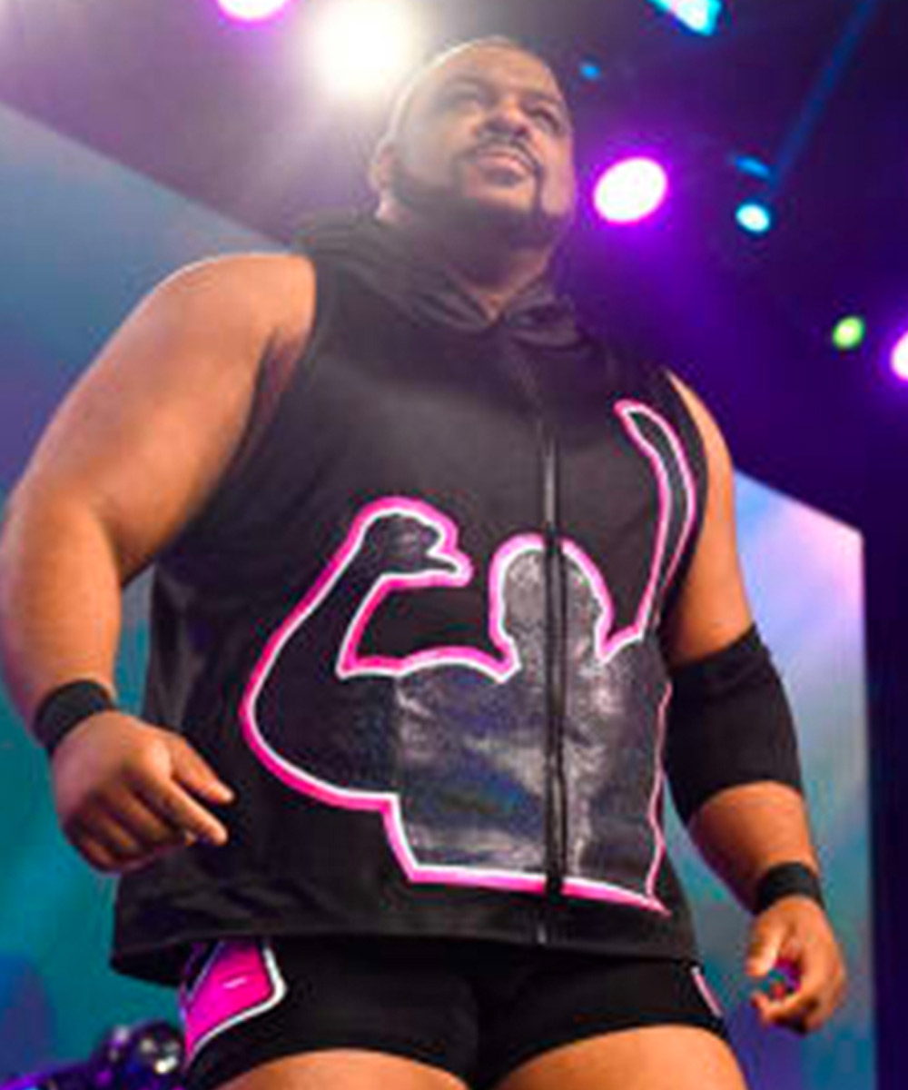 AEW Keith Lee Black Satin Vest - Image 3
