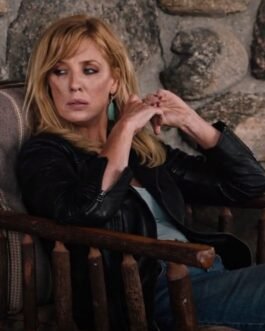 Yellowstone Kelly Reilly Season 04 Biker Leather Jacket