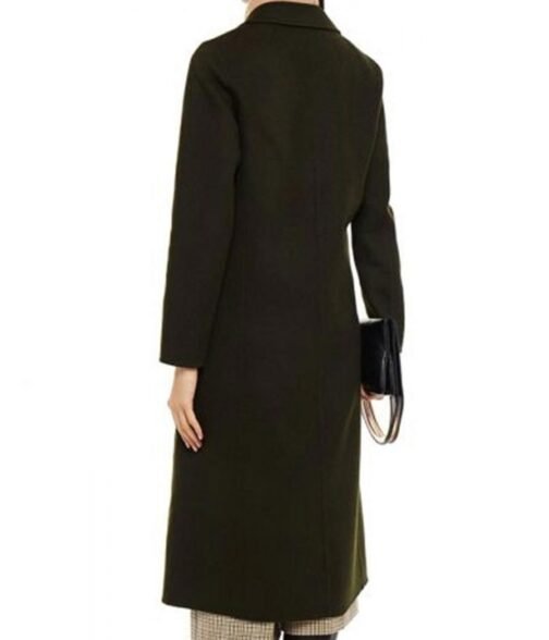 Yellowstone Season 04 Kelly Reilly Wool Green Coat - Image 3