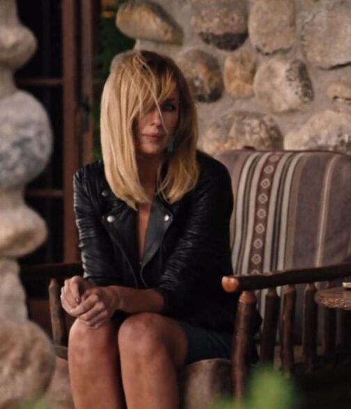Yellowstone Kelly Reilly Season 04 Biker Leather Jacket - Image 4