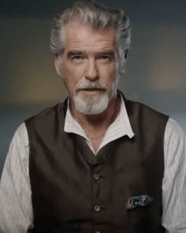Pierce Brosnan Black Adam Suede Vest