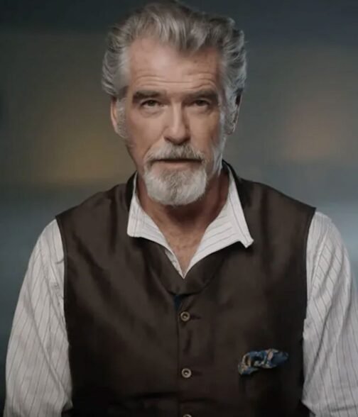 Pierce Brosnan Black Adam Suede Vest
