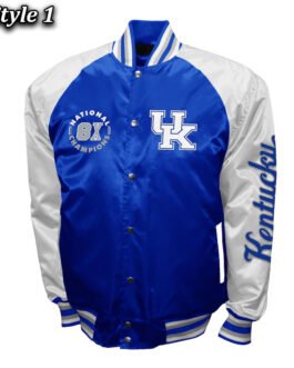 Kentucky Wildcats The Game Royal and Light Gray Satin Jacket