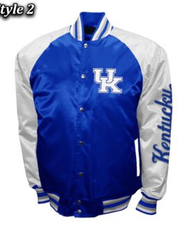 Kentucky Wildcats The Game Royal and Light Gray Satin Jacket