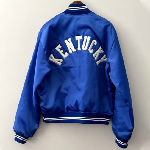 Kentucky Wildcats Vintage Blue Satin Jacket - Image 2