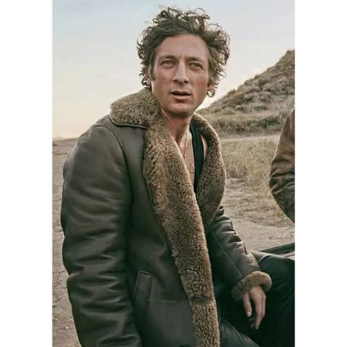 Jeremy Allen White The Iron Claw Leather Coat - Image 2