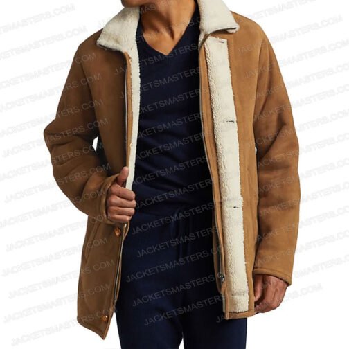 Let the Right One In Kevin Carroll Shearling Suede Coat - Image 4