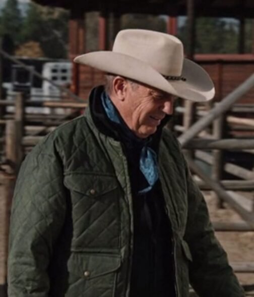 Yellowstone S04 Kevin Costner Green Jacket - Image 5