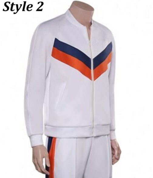 Kevin Hart / Mark Wahlberg Me Time Fleece Blue/ White Track Jacket - Image 9