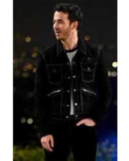 Kevin Jonas Claim to Fame Season 1 Black Denim Jacket