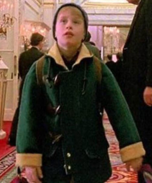 Macaulay Culkin Home Alone Green Wool Duffle Coat - Image 11