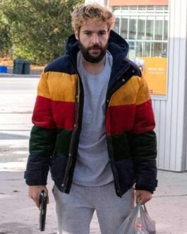On the Count of Three Christopher Abbott Color Block Hooded Jacket
