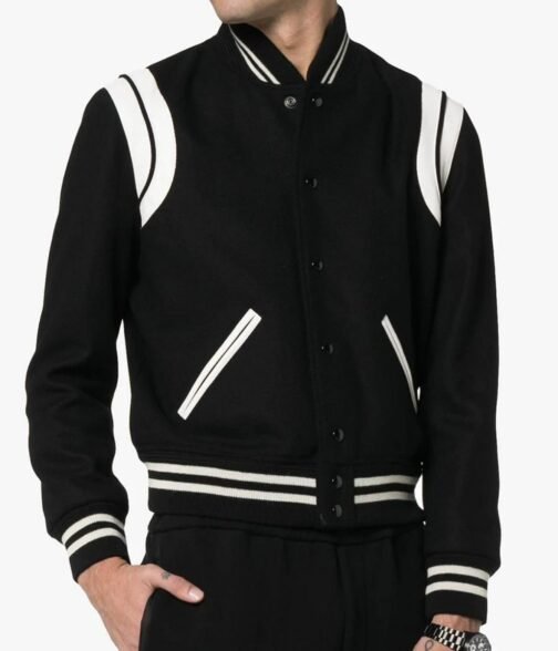 Kid True Story Teddy Black Varsity Jacket - Image 4