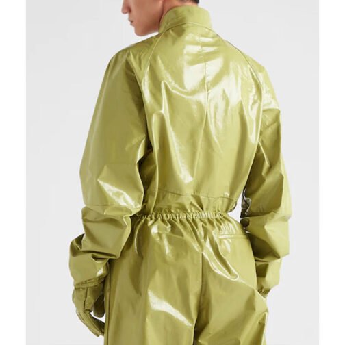 Kim Kardashian The Kardashians Glossy Effect Leather Jacket - Image 3