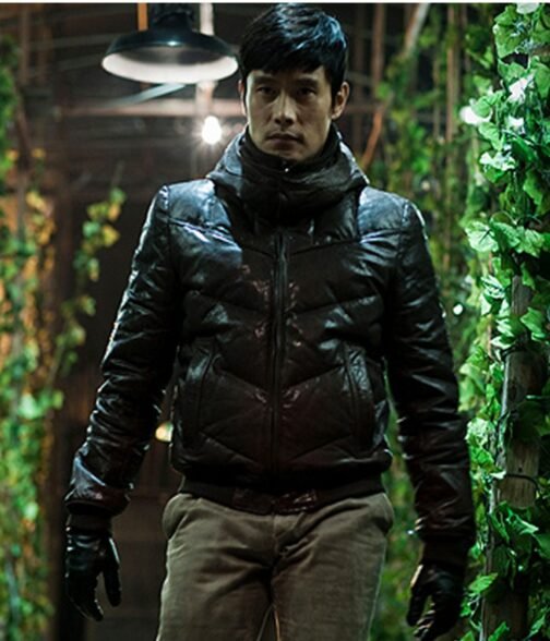I Saw The Devil Lee Byung‑Hun Puffer Brown Leather Jacket - Image 12