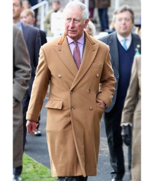 King Charles III Wool Brown Trench Coat - Image 14