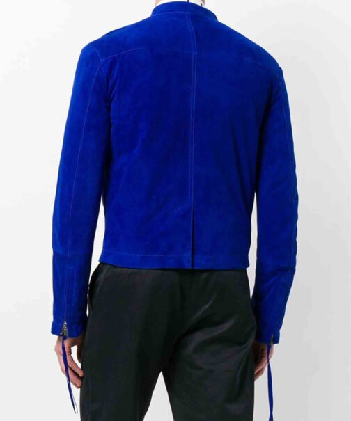 Jay Rock Blue Suede Jacket - Image 3