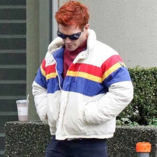 KJ Apa Riverdale Star Puffer Colorful Jacket - Image 4