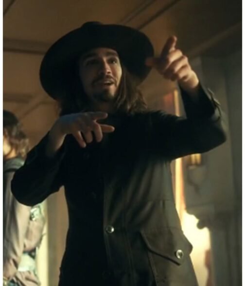 Robert Sheehan The Umbrella Academy S03 Black Wool Coat - Image 9